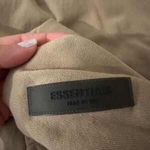 Authentic Fear of God Essentials Beige Hoodie